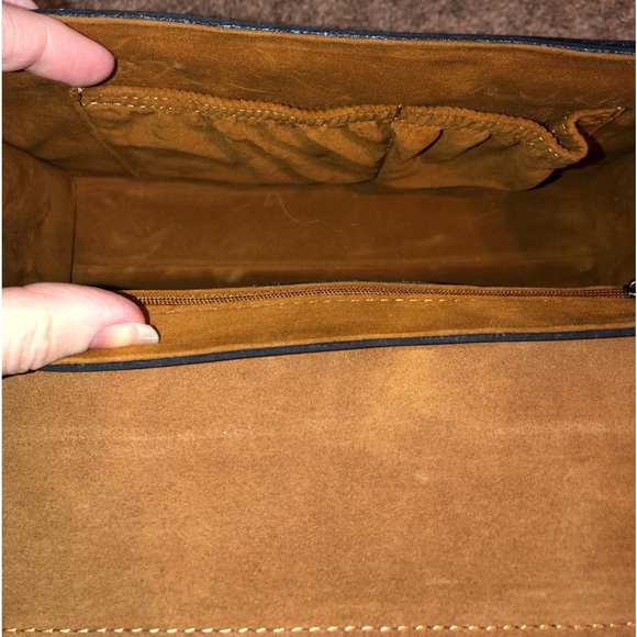 NWT-Patricia Nash-Charonne-Med Satchel with Strap-Tooled Leather-Lapis Blue-$199 - Picture 12 of 12